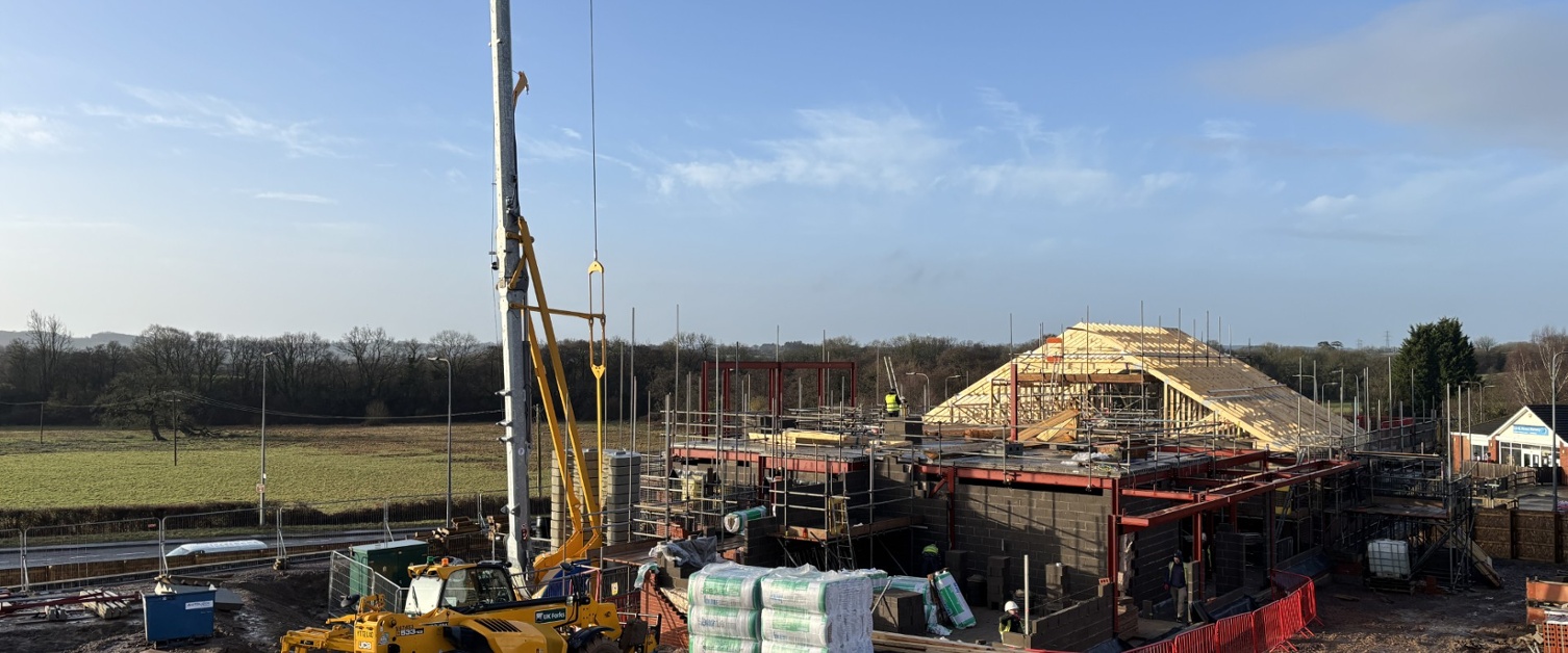 The new Rhydlafar Surgery building site.