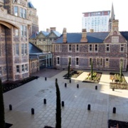 Cardiff Royal Infirmary Courtyard.jpg
