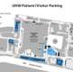 Visitor parking spaces in UHW