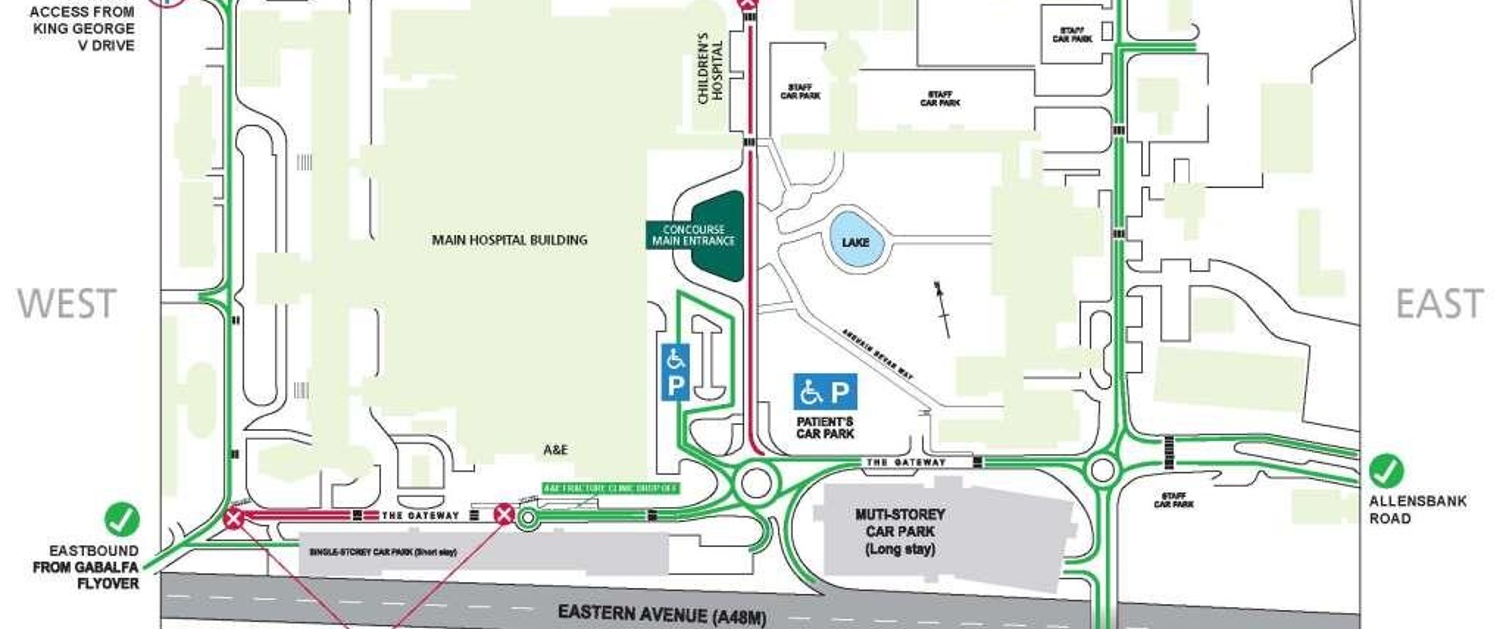 Traffic Management Map at UHW