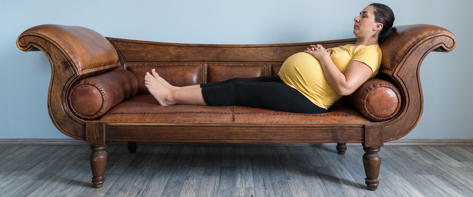 woman on couch