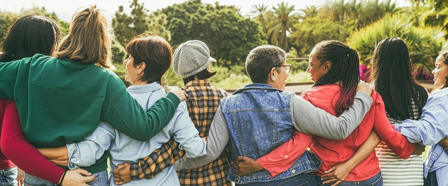 Group of women with arms around eachother