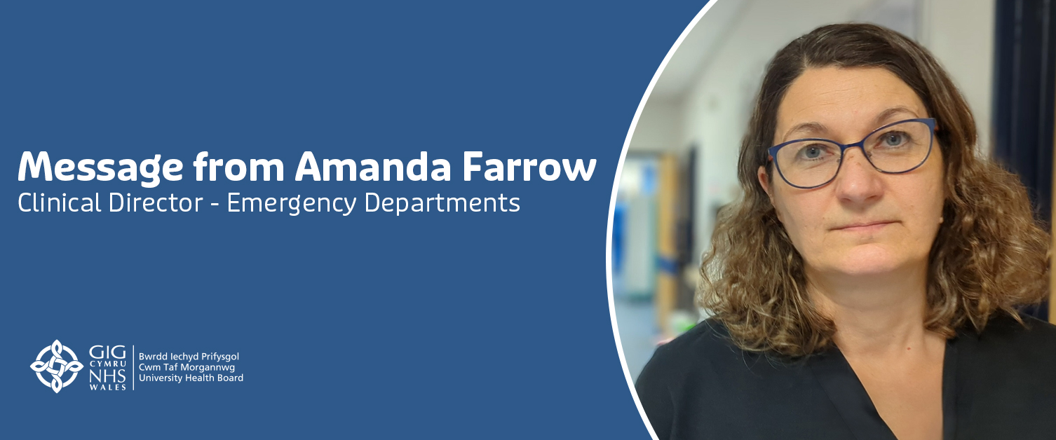 Message from Amanda Farrow, Clinical Director - Emergency Departments