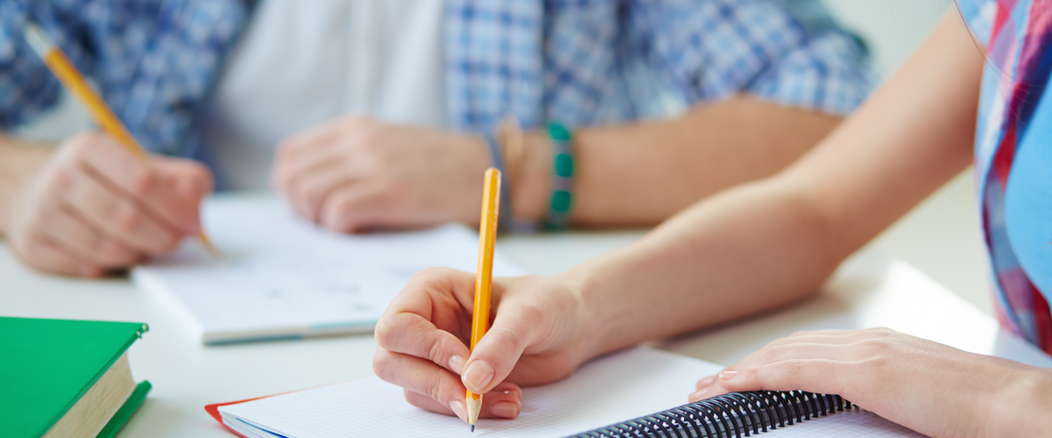 Two students studying