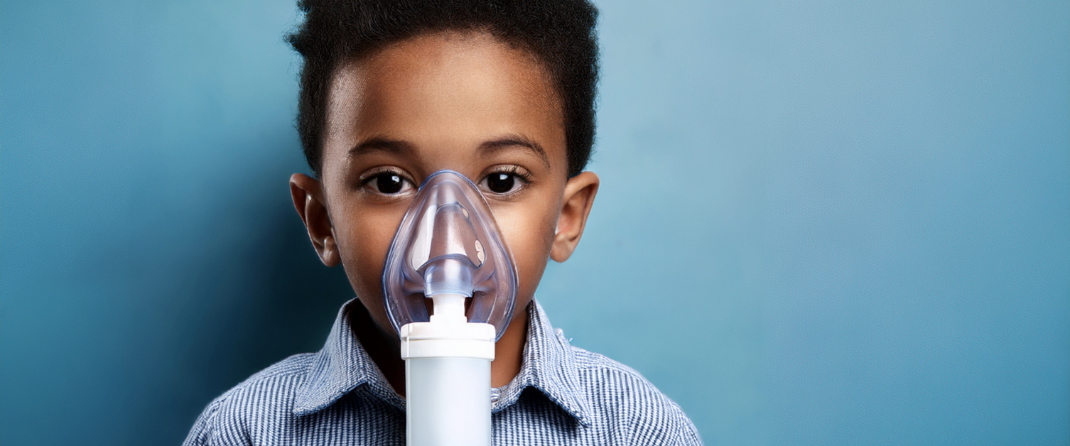 child with oxygen mask