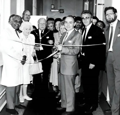 Photo of opening of unit with Dr Rajan and Edie May