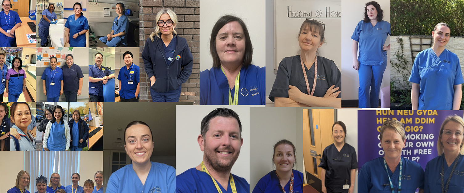 a collage of nurses