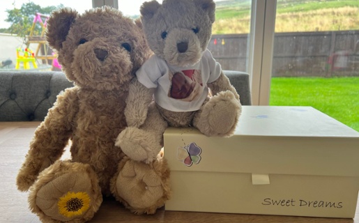 Memory Box with two teddy bear