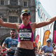 Cerian Hawkey running the London Marathon