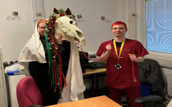 Staff celebrating St David