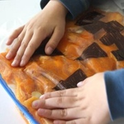Child playing with food