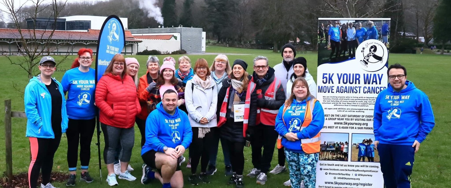 Group photo of the 5K Your Way Parkrun Team