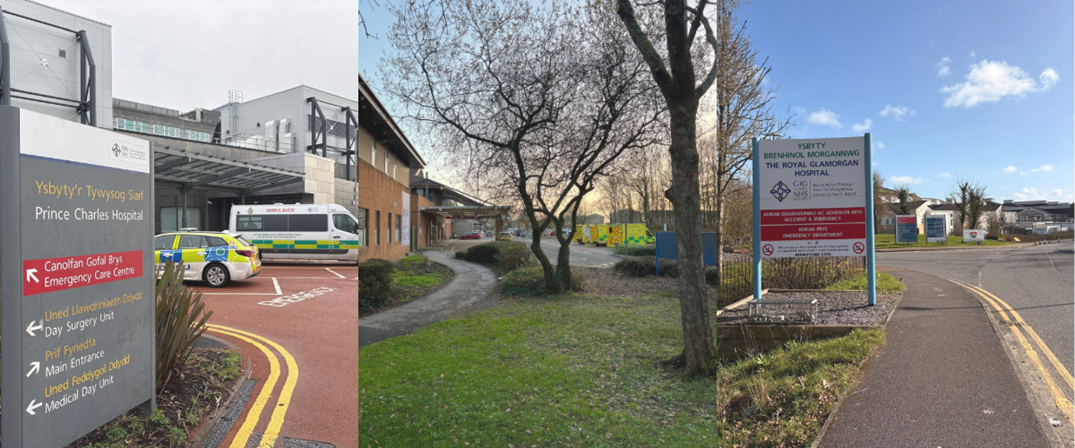 entrances of hospital sites