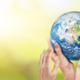 Hands holding the earth