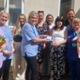 The family of Roger Thomas meeting with the Speech and Language Therapy team at the Royal Glamorgan Hospital.