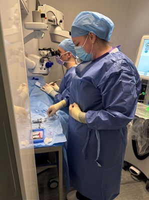 Staff in Surgicube Unit