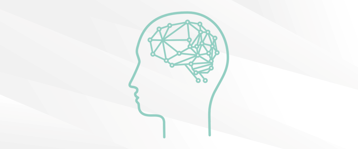 Head with brain graphic