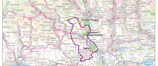 Eglwysbach Medical - Practice boundary