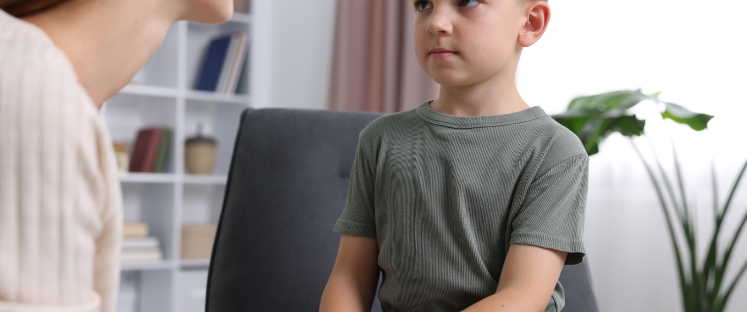 Child looking at parent