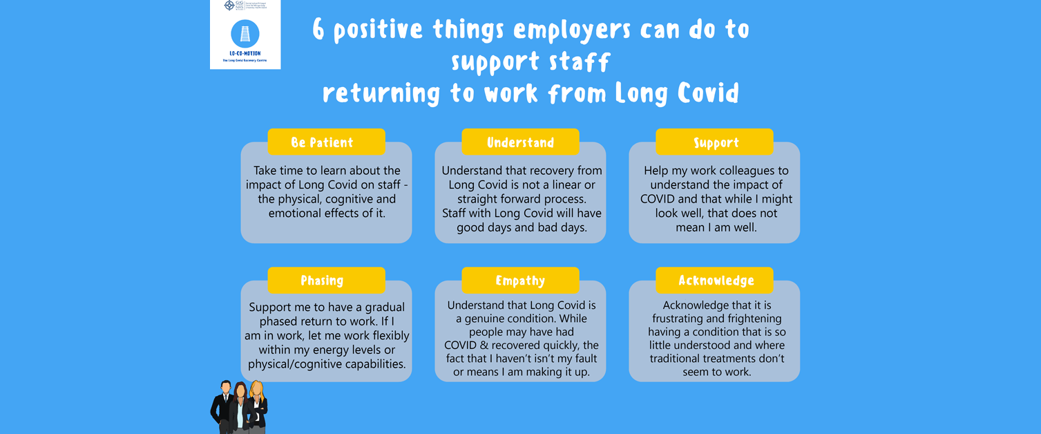  Positive things employers can do to support staff returning to work from Long Covid