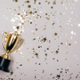 Trophy award with stars