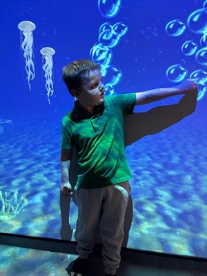 Child in Immersive Room