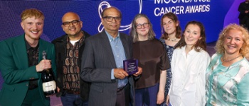 Colleagues from Cwm Taf Morgannwg University Health Board being recognised as part of an award-winning regional collaboration at the Moondance Cancer Awards.