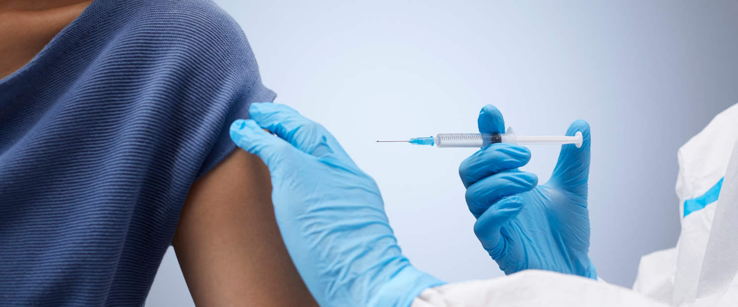 Young person being vaccinated