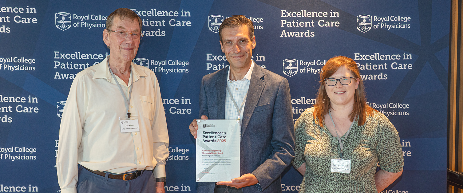 (Left to right) Dr Eric Watts, Award Judge, Dr Sinan Eccles, Consultant in Respiratory Medicine, and Dr Abigail Mackintosh, Award Judge.