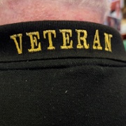 T-shirt with the word Veteran on