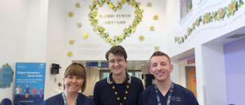 CTM staff with the Organ Donation Artwork