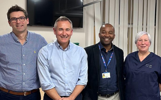 CTM Endometriosis Team from L-R Mr Pembridge, Mr Rogers, Mr Igbenehi and Jenny Shaw