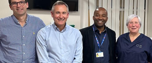 CTM Endometriosis Team from L-R Mr Pembridge, Mr Rogers, Mr Igbenehi and Jenny Shaw