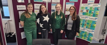 Allied Health Professionals at an information stand