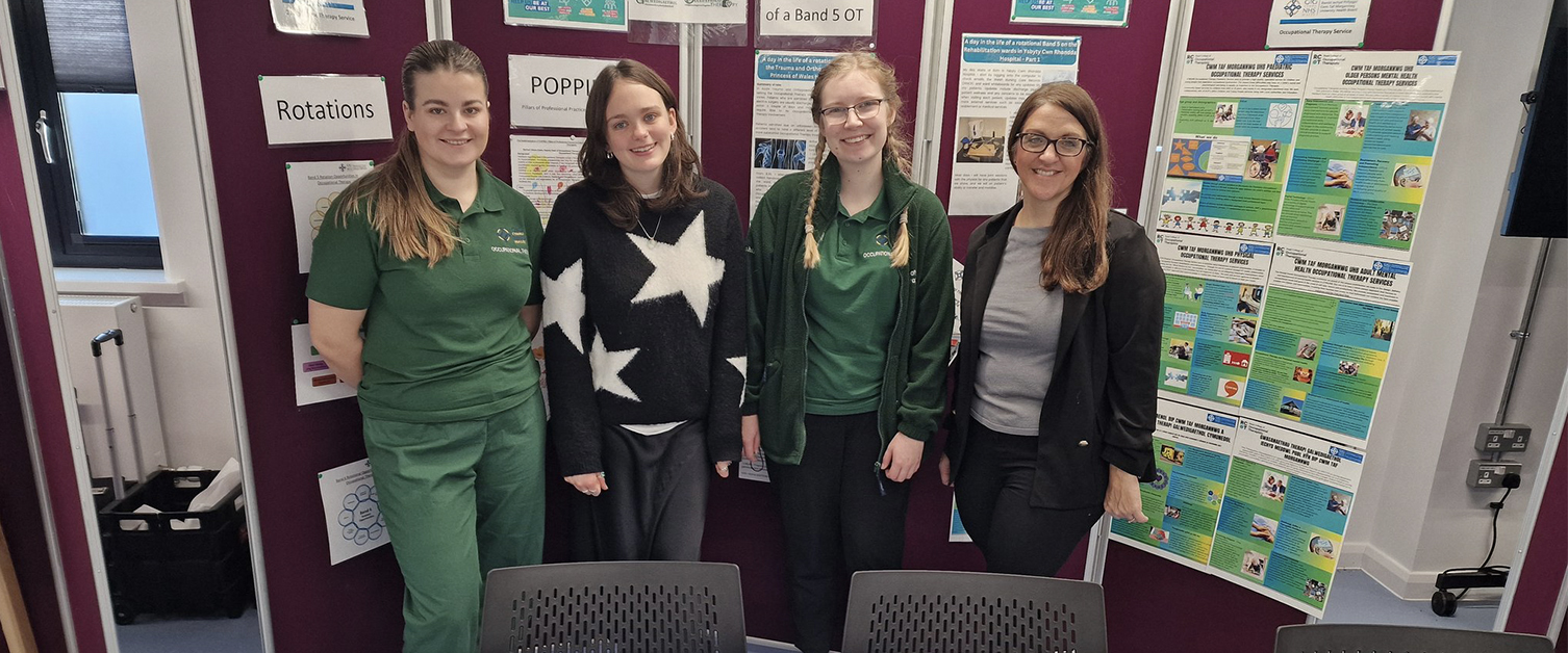 Allied Health Professionals at an information stand