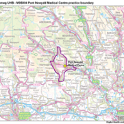 Pont Newydd Medical Centre practice boundary.png