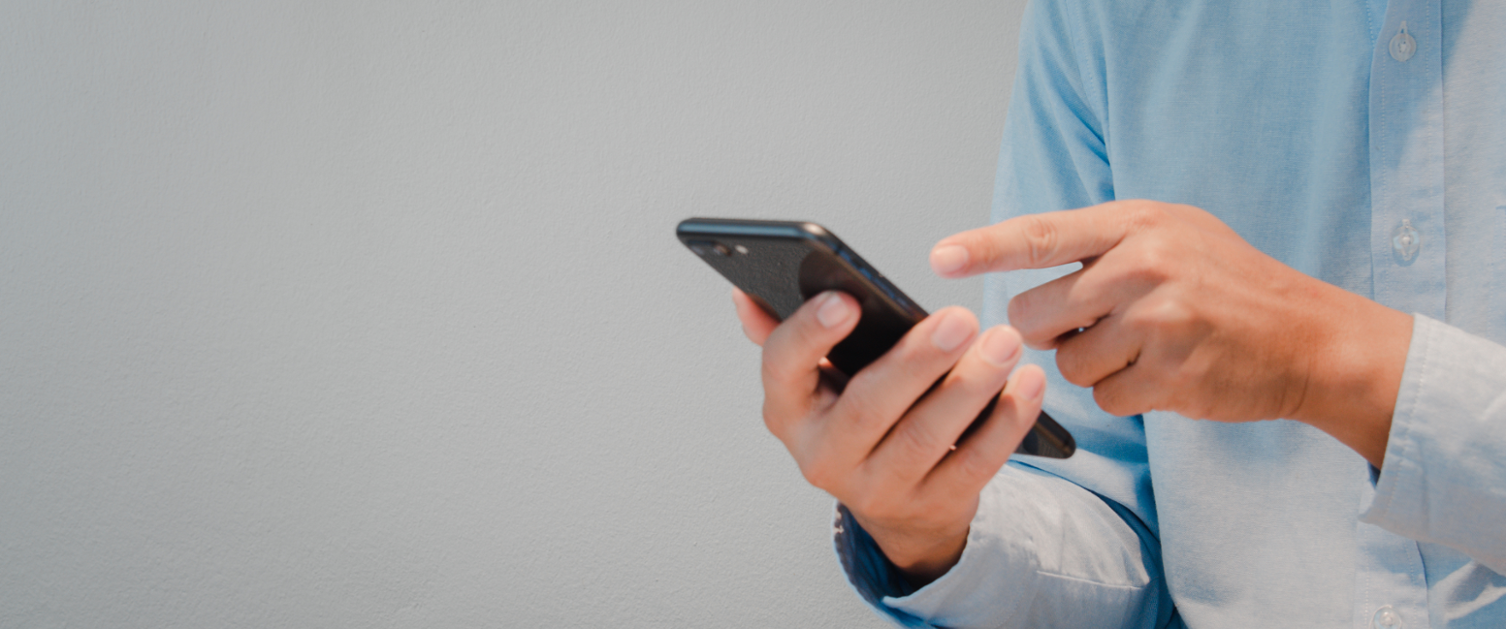 Person using mobile phone