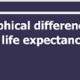Geographical differences in healthy life expectancy