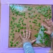 Child playing with food