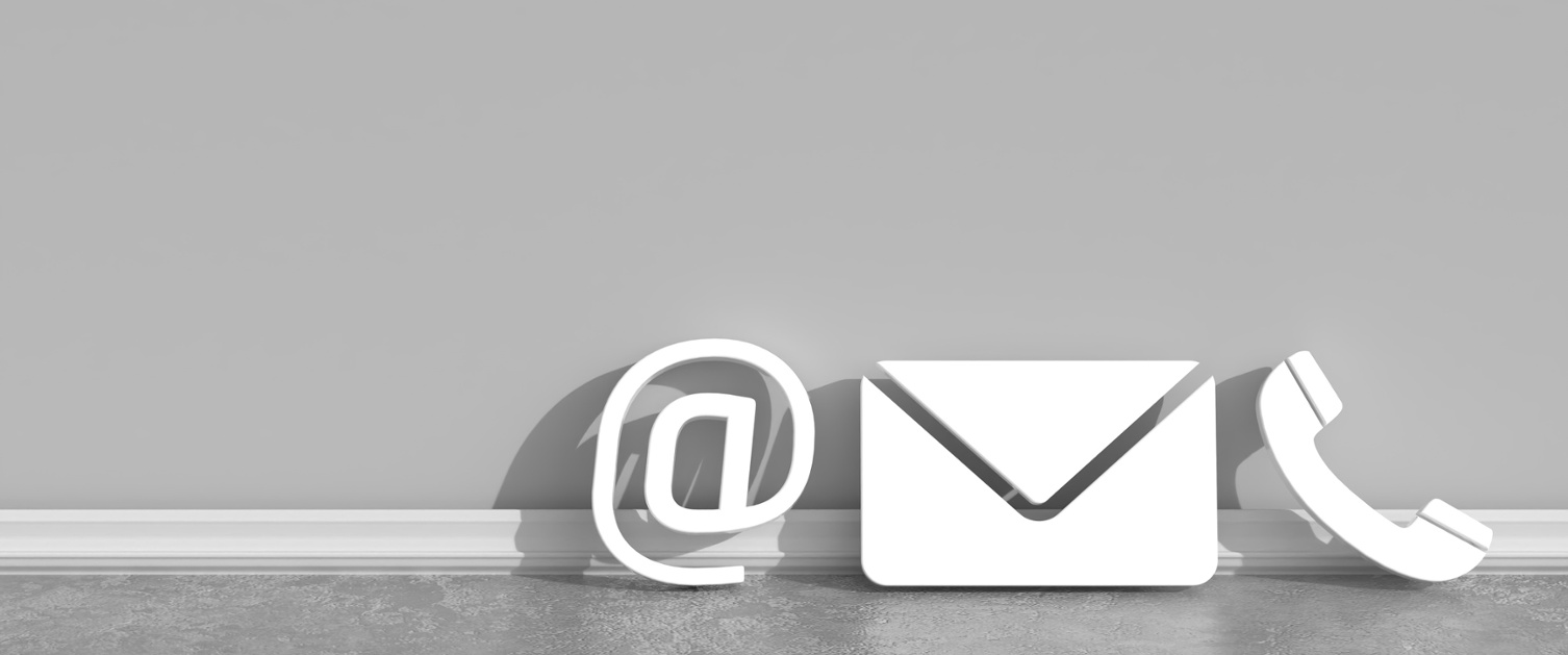 Email, message and phone icons