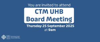 You are invited to attend CTM UHB Board Meeting Thursday 25 September 2025 at 9am