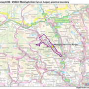 Meddygfa Glan Cynon Surgery practice boundary.png