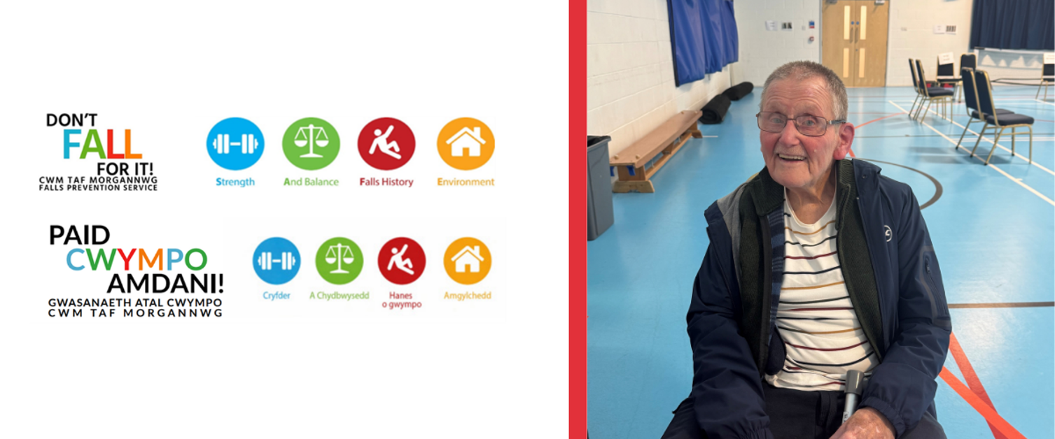 "Mae gweld y gwelliannau i fy mywyd wedi bod mor werth chweil." - Profiad Atal Codymau David