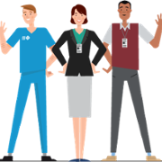 group of staff including estates
