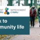 Improvement Cymru, Back to Community Life - people walking in the street