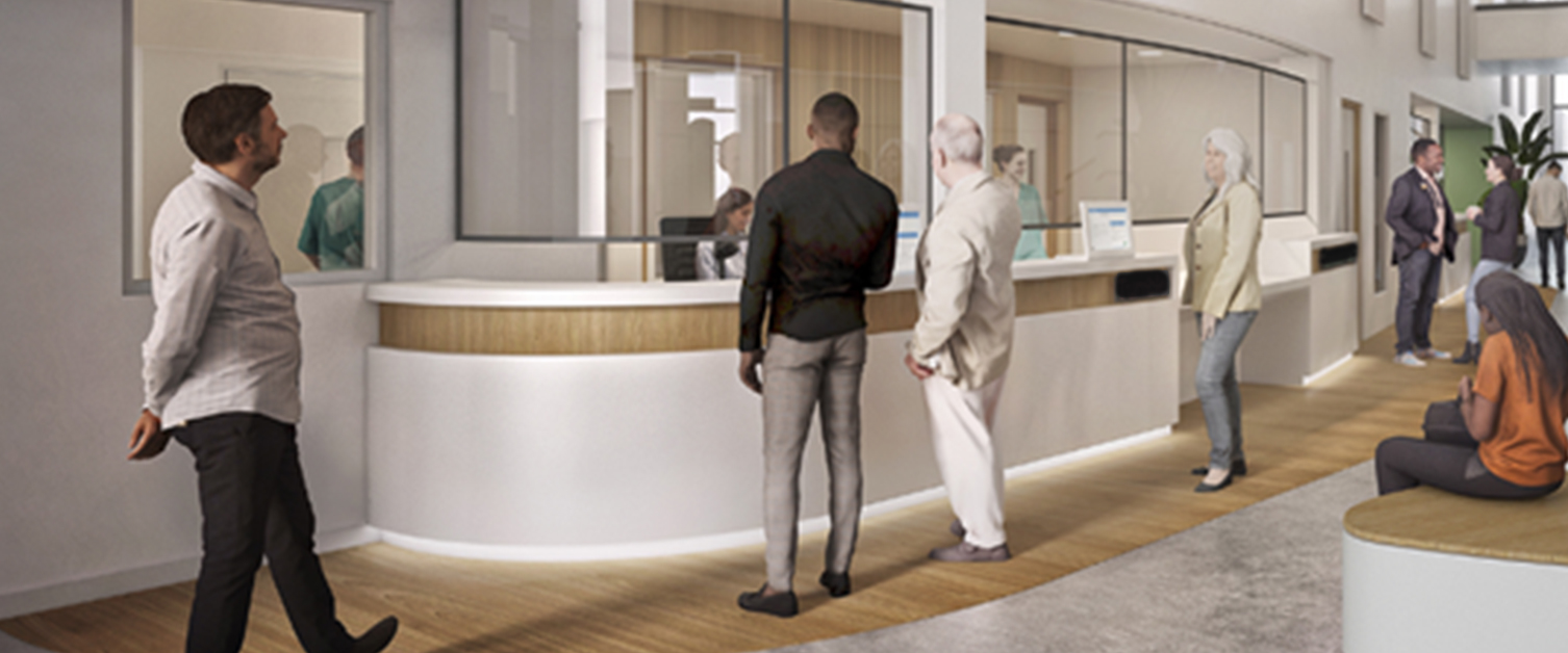 Artists impression of the waiting area