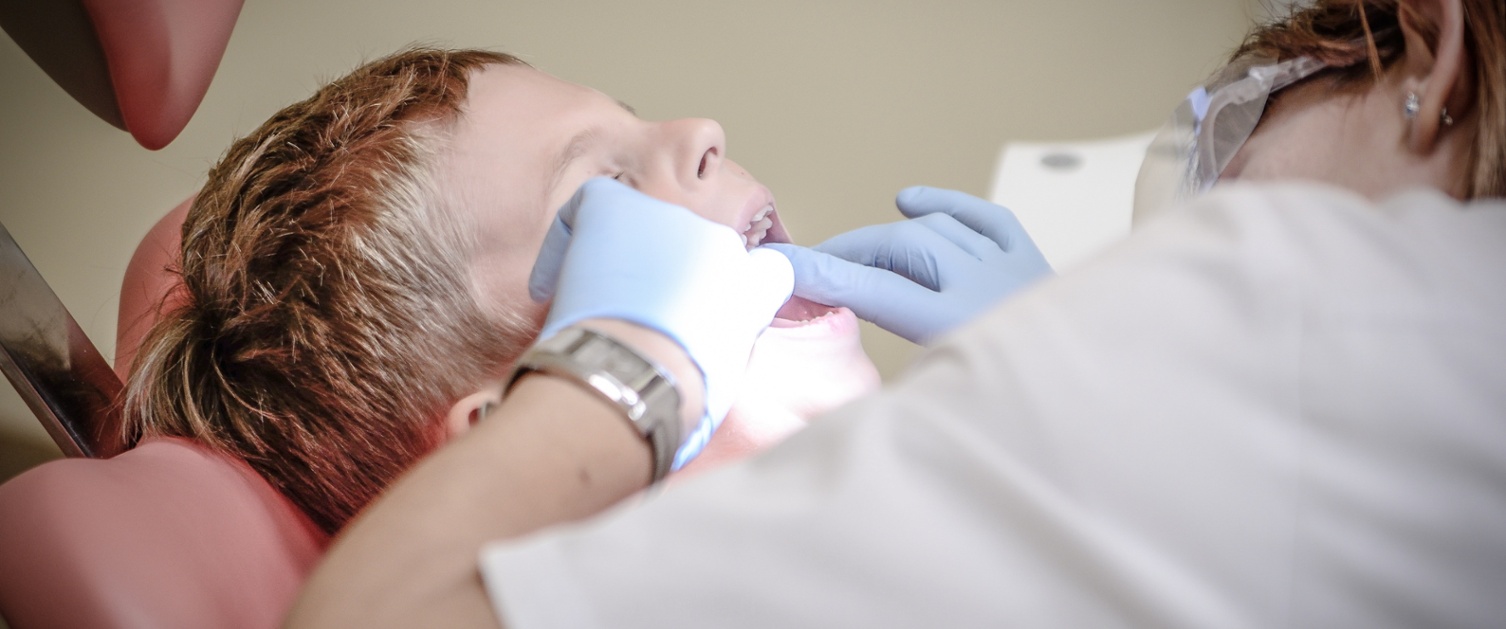 Child at the orthodontist