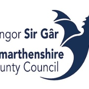 Carmarthenshire logo blue off white