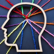 Outline of head with strings