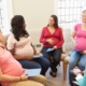 Pregnant women chatting